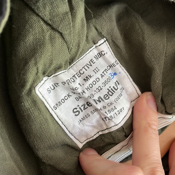 Vintage Army Pullover smock with hood - Picture 6 of 7